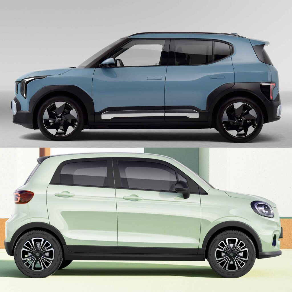 Kia EV2 och Leapmotor T03. Två av de bästa billiga elbilarna på marknaden 2026.
