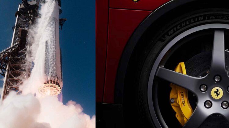 SpaceX lyfter och Ferrari kraschar?
